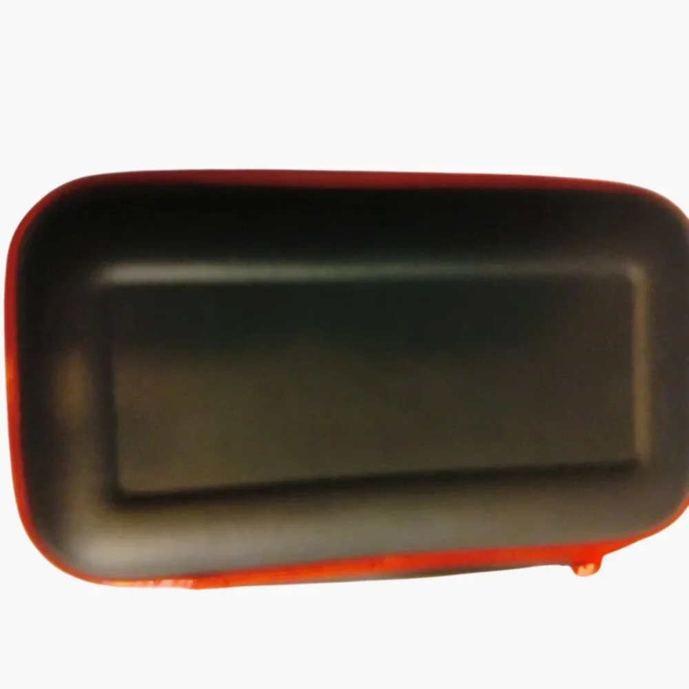 Equipment Case Semi Hard Shell Black Red Zipper Storage 8 inch